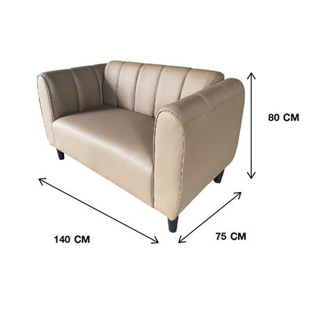 โซฟา 2 ที่นั่ง BOFA SFD 053/23 สีน้ำตาลอ่อน_3