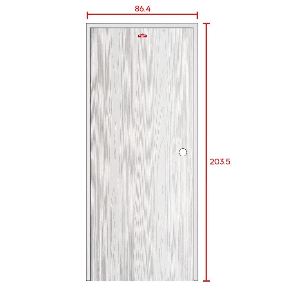 ชุดประตูเหล็ก เจาะลูกบิด PROFESSIONAL DOOR FR1LW+WD1W 86.4x203.5 ซม. สีขาวเม็ดทราย (เปิดด้านซ้าย ออกด้านนอก)