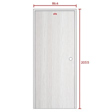 ชุดประตูเหล็ก เจาะลูกบิด PROFESSIONAL DOOR FR1LW+WD1W 86.4x203.5 ซม. สีขาวเม็ดทราย (เปิดด้านซ้าย ออกด้านนอก)_6