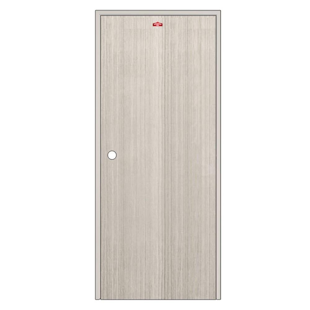 ชุดประตูภายในเหล็ก เจาะลูกบิด PROFESSIONAL DOOR FR1RG+D141 86.4x203.5 ซม. สีเทา (เปิดด้านขวา ออกด้านนอก)