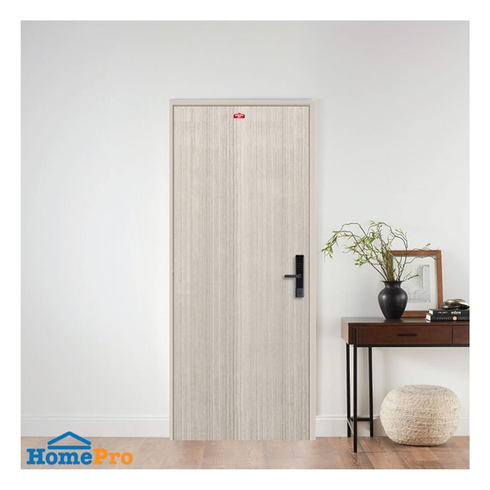 ชุดประตูภายในเหล็ก เจาะลูกบิด PROFESSIONAL DOOR FR1LG+D141 86.4x203.5 ซม. สีเทา (เปิดด้านซ้าย ออกด้านนอก)