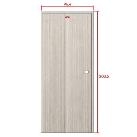 ชุดประตูภายในเหล็ก เจาะลูกบิด PROFESSIONAL DOOR FR2LG+D241 96.4x203.5 ซม. สีเทา (เปิดด้านซ้าย ออกด้านนอก)_6