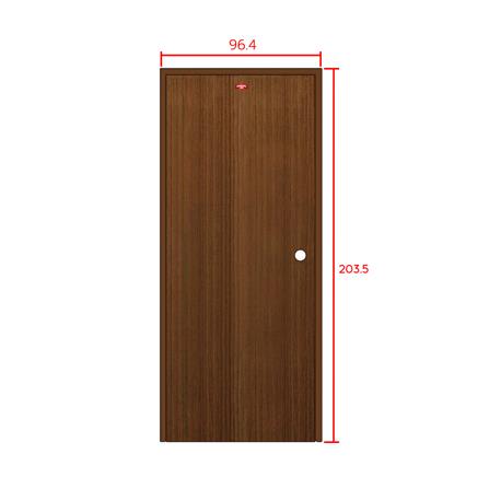 ชุดประตูภายในเหล็ก เจาะลูกบิด PROFESSIONAL DOOR FR2LBW+D238 96.4x203.5 ซม. สีน้ำตาล (เปิดด้านซ้าย ออกด้านนอก)_6