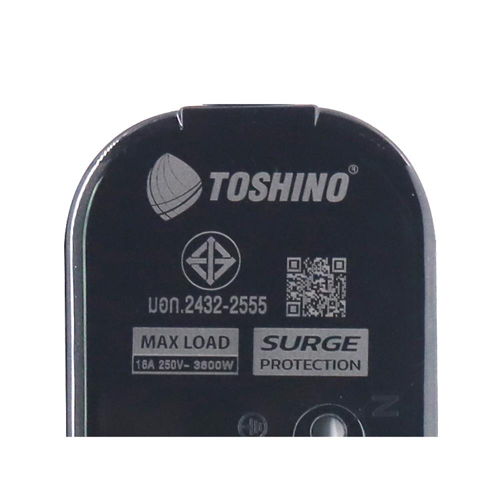 รางปลั๊กไฟ 4 ช่อง 4 สวิตซ์ TOSHINO JT4BK 16 แอมป์ 1.5 ม. (แพ็กคู่)