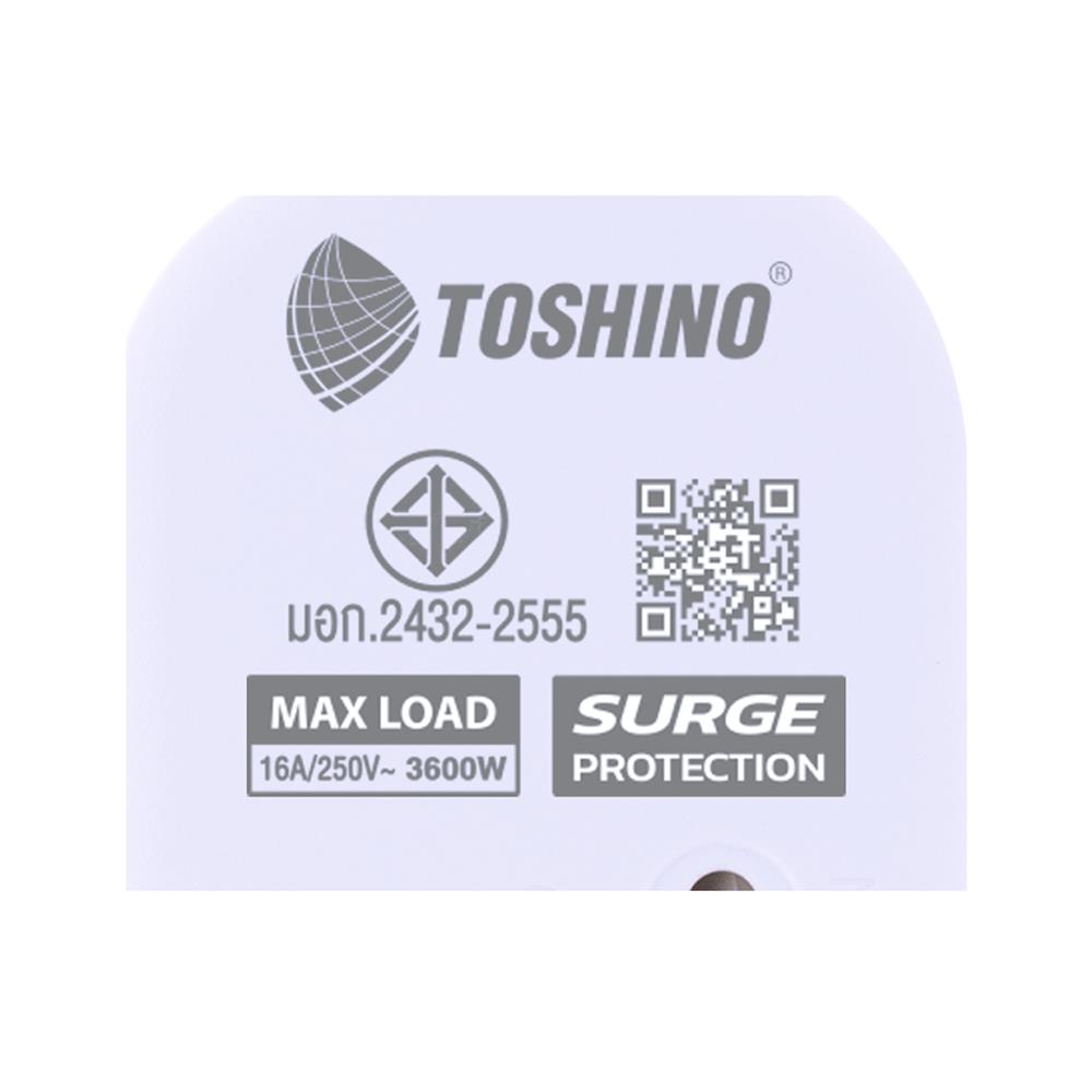 รางปลั๊กไฟ 3 ช่อง 3 สวิตซ์ TOSHINO JT3 16 แอมป์ 1.5 ม. (แพ็กคู่)