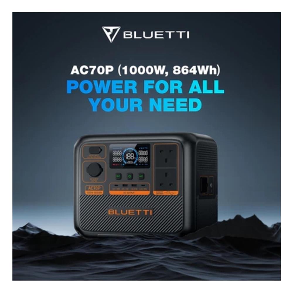 POWER BOX BLUETTI AC70P 1000 วัตต์ สีดำ