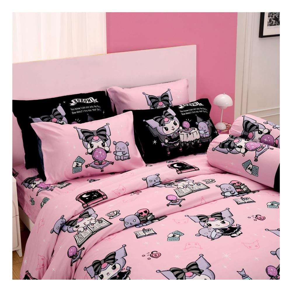 ชุดผ้าปูที่นอน 6 ฟุต (ชุด 5 ชิ้น) FOUNTAIN KUROMI 70106-FTC173