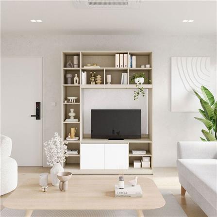 ชุดตู้วางทีวี KONCEPT HANSON 19230652 150 ซม. สีขาว_4