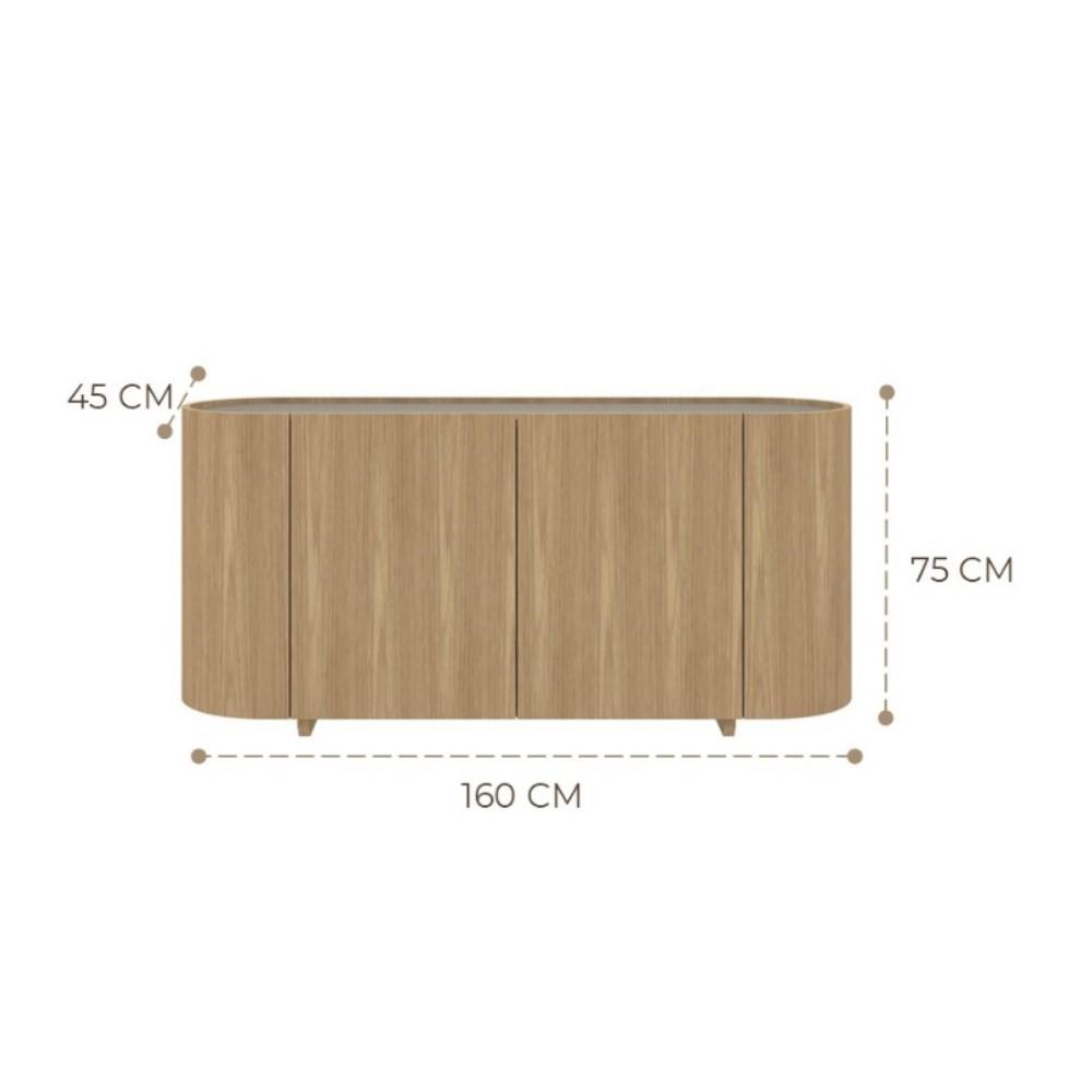 ตู้เตี้ย 2 บานเปิด SB FURNITUR WINBER 19243375 160 ซม. สีวีเนียร์โอ๊ค