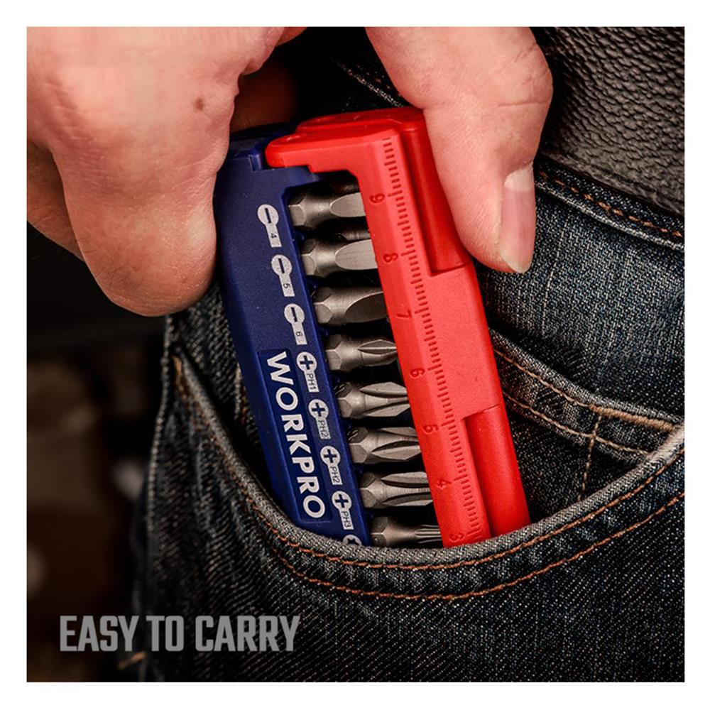 ชุดดอกไขควง 13 ชิ้น แบบพกพา WORKPRO WP221062