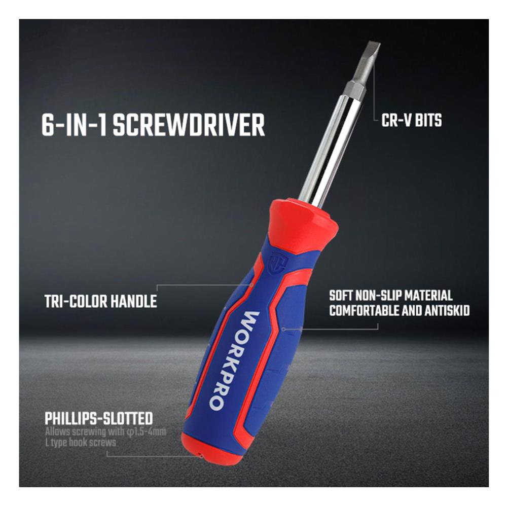 ไขควงอเนกประสงค์ 6IN1 WORKPRO WP221046