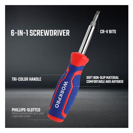 ไขควงอเนกประสงค์ 6IN1 WORKPRO WP221046_2