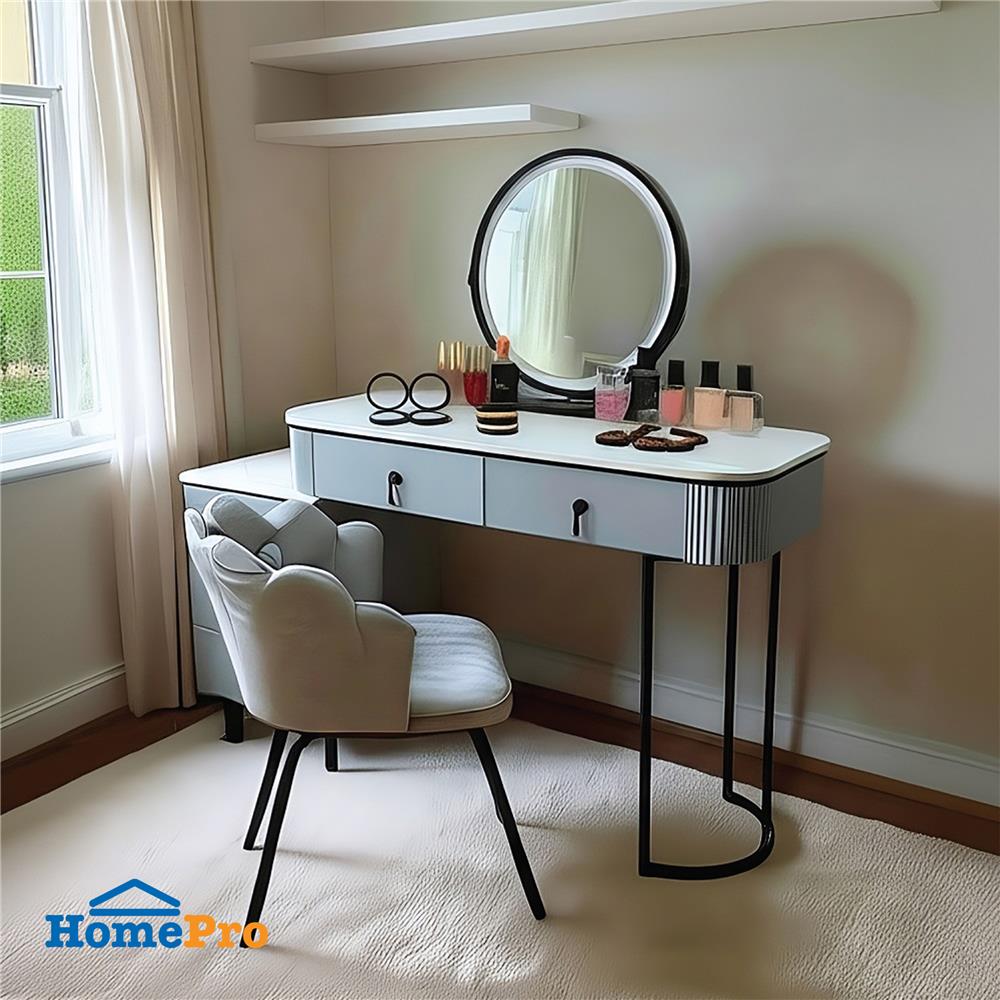 โต๊ะเครื่องแป้ง KONCEPT AIRRIKA 19225281 W119XD40XH77 CM สีเทา