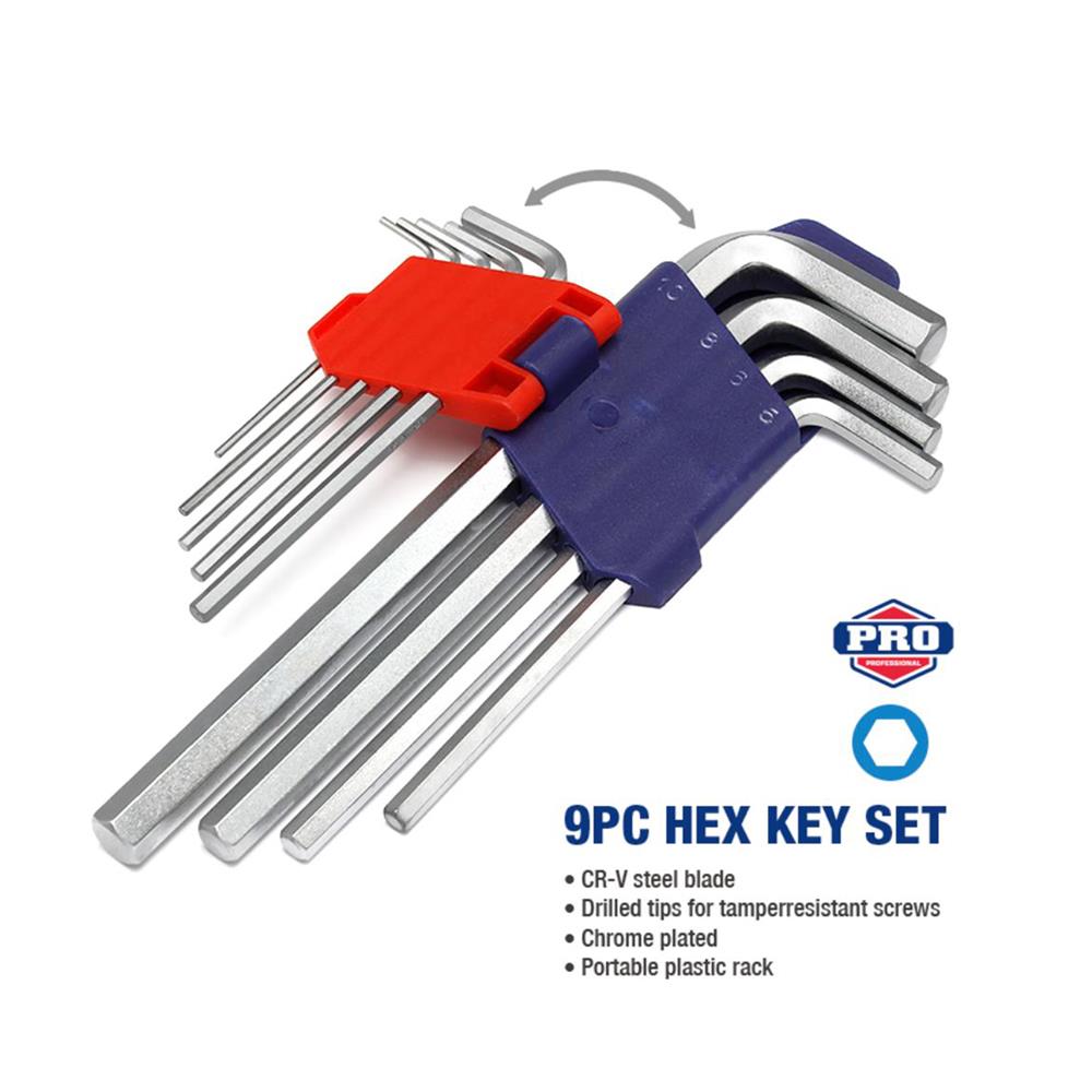 ชุดประแจแอลหกเหลี่ยม (เมตริก) WORKPRO WP222004 (ชุด 9 ชิ้น)