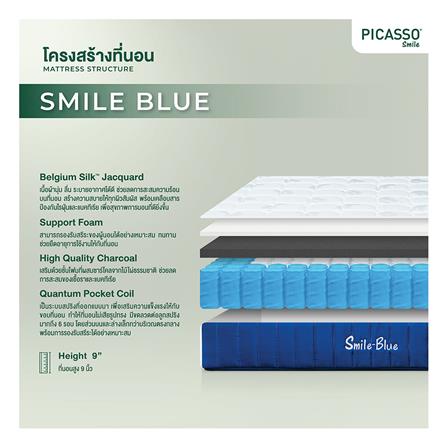 ที่นอน 6 ฟุต PICASSO COMFORT SMILE BLUE_4
