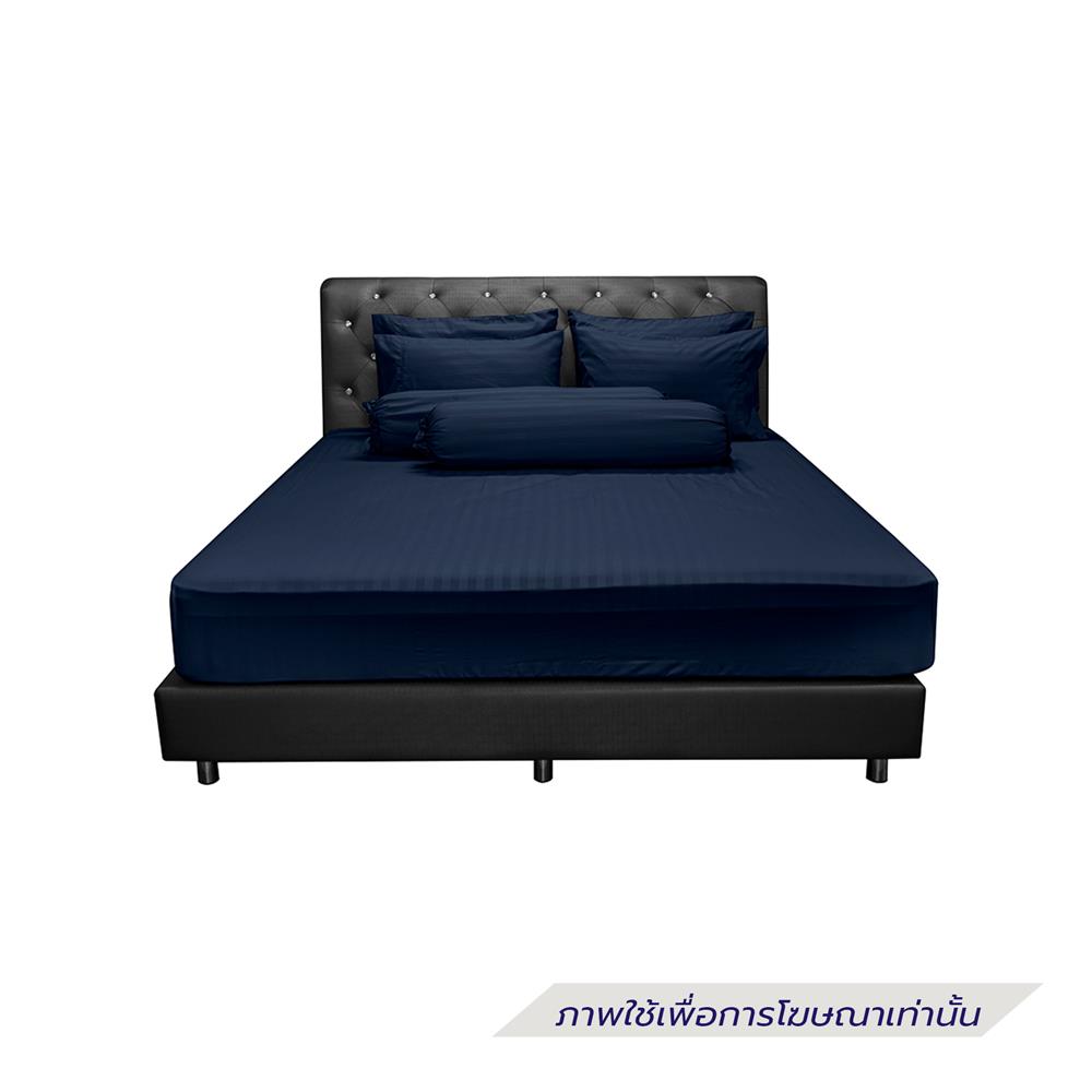 ชุดผ้าปูที่นอน 5 ฟุต (ชุด 5 ชิ้น) PICASSO SMILE สี NAVY BLUE