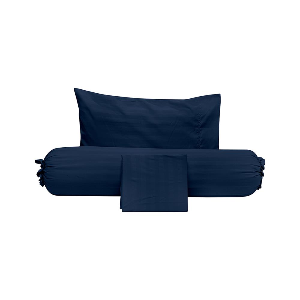 ชุดผ้าปูที่นอน 3.5 ฟุต (ชุด 3 ชิ้น) PICASSO SMILE สี NAVY BLUE