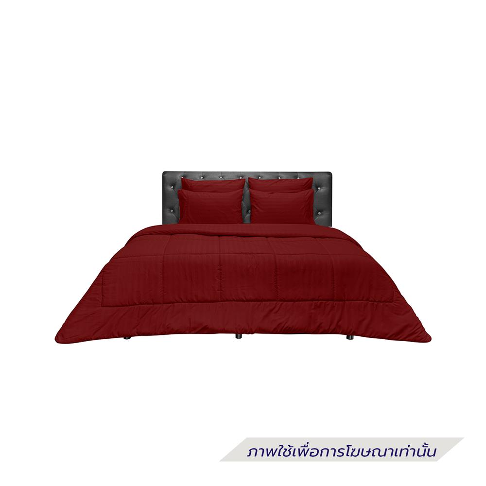 ชุดผ้าปูที่นอน 3.5 ฟุต (ชุด 4 ชิ้น) PICASSO SMILE สี BURGUNDY
