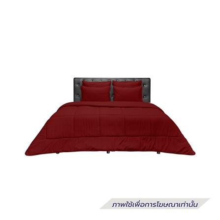 ชุดผ้าปูที่นอน 3.5 ฟุต (ชุด 4 ชิ้น) PICASSO SMILE สี BURGUNDY_1