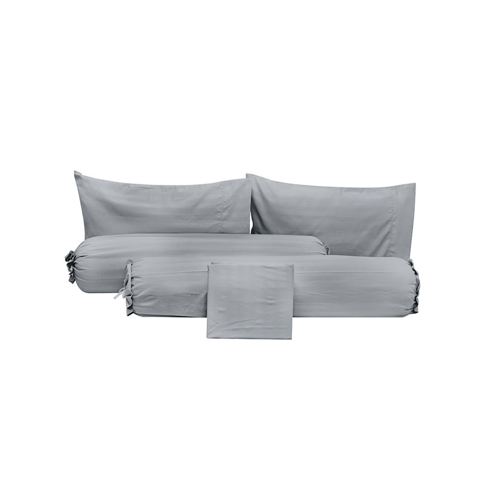 ชุดผ้าปูที่นอน 5 ฟุต (ชุด 5 ชิ้น) PICASSO SMILE สี GREY