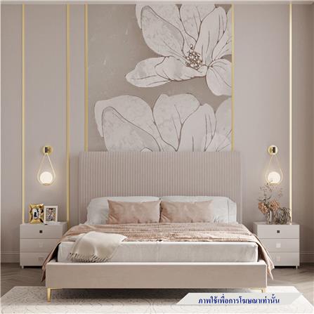 เตียง 5 ฟุต SB FURNITURE GRACELYN 19236491 สีครีม_3