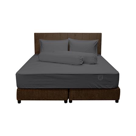 ชุดผ้าปูที่นอน 6 ฟุต (ชุด 5 ชิ้น) PICASSO SMILE สี DARK GREY_1