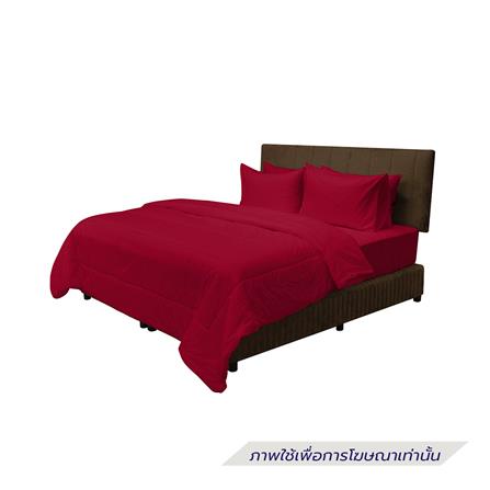 ชุดผ้าปูที่นอน 3.5 ฟุต (ชุด 4 ชิ้น) PICASSO SMILE สี BURGUNDY_1