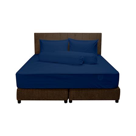 ชุดผ้าปูที่นอน 5 ฟุต (ชุด 5 ชิ้น) PICASSO SMILE สี NAVY BLUE_1