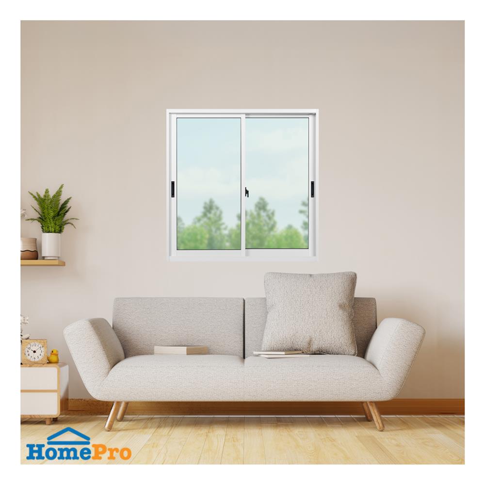 หน้าต่างบานเลื่อน อะลูมิเนียม S-S KPA ECO 100x100 ซม. สีขาว