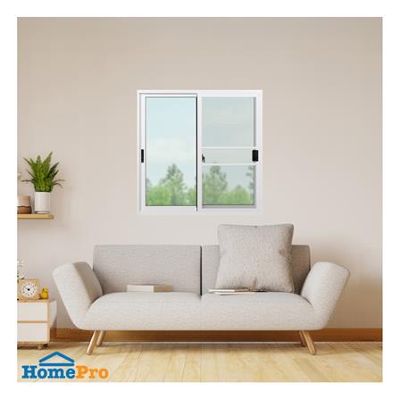 หน้าต่างบานเลื่อน อะลูมิเนียม S-S มุ้ง KPA ECO 100x100 ซม. สีขาว_1