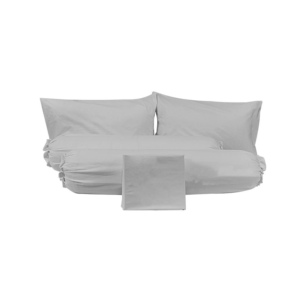 ชุดผ้าปูที่นอน 6 ฟุต (ชุด 5 ชิ้น) PICASSO SMILE สี GREY