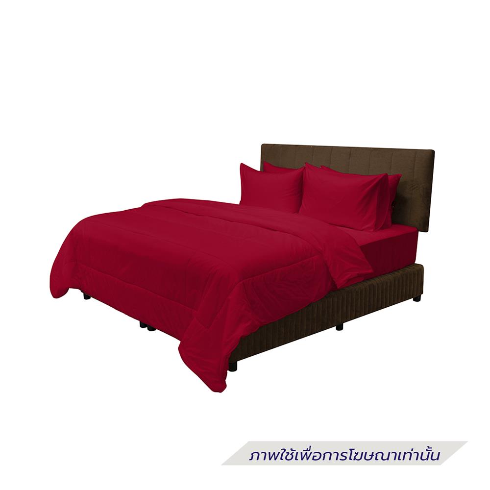 ชุดผ้าปูที่นอน 6 ฟุต (ชุด 6 ชิ้น) PICASSO SMILE สี BURGUNDY