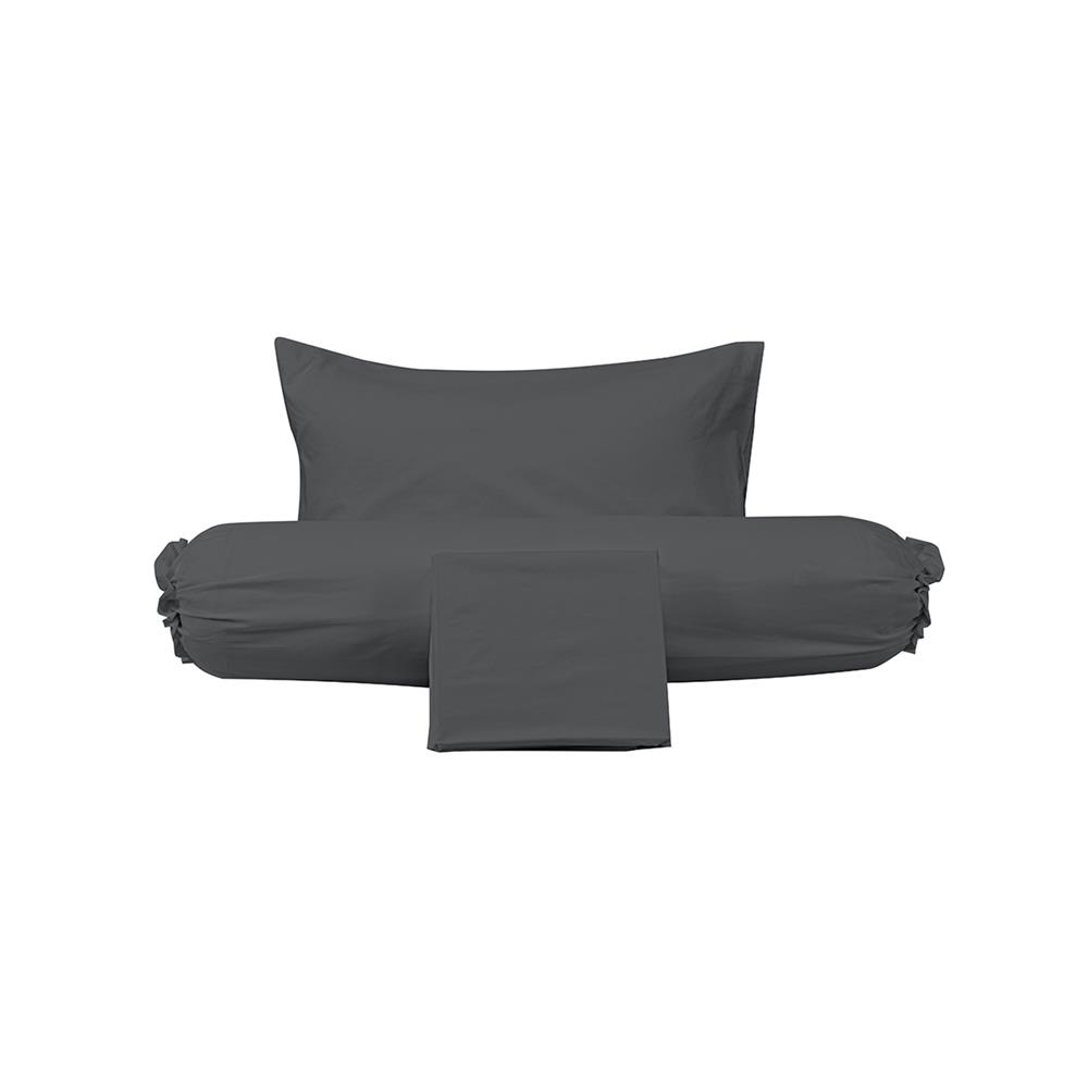ชุดผ้าปูที่นอน 3.5 ฟุต (ชุด 3 ชิ้น) PICASSO SMILE สี DARK GREY