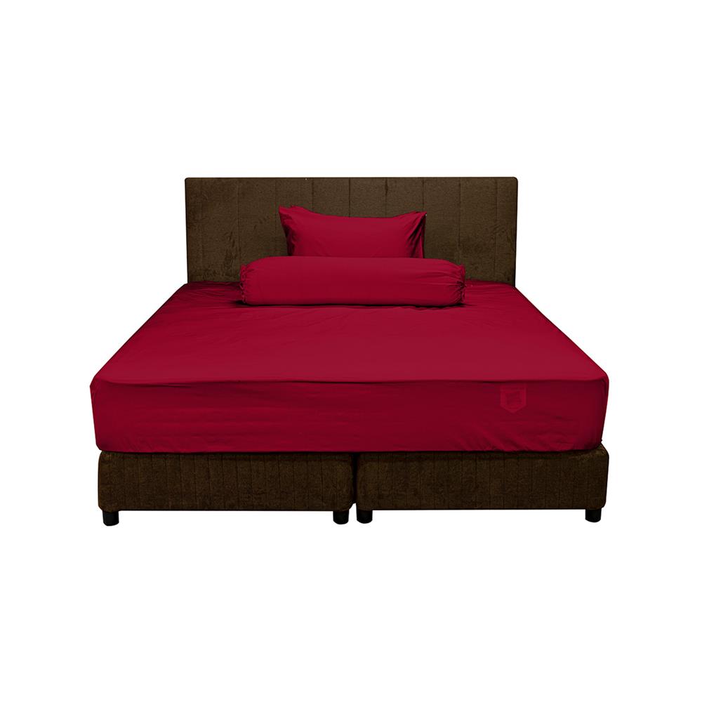 ชุดผ้าปูที่นอน 3.5 ฟุต (ชุด 3 ชิ้น) PICASSO SMILE สี BURGUNDY