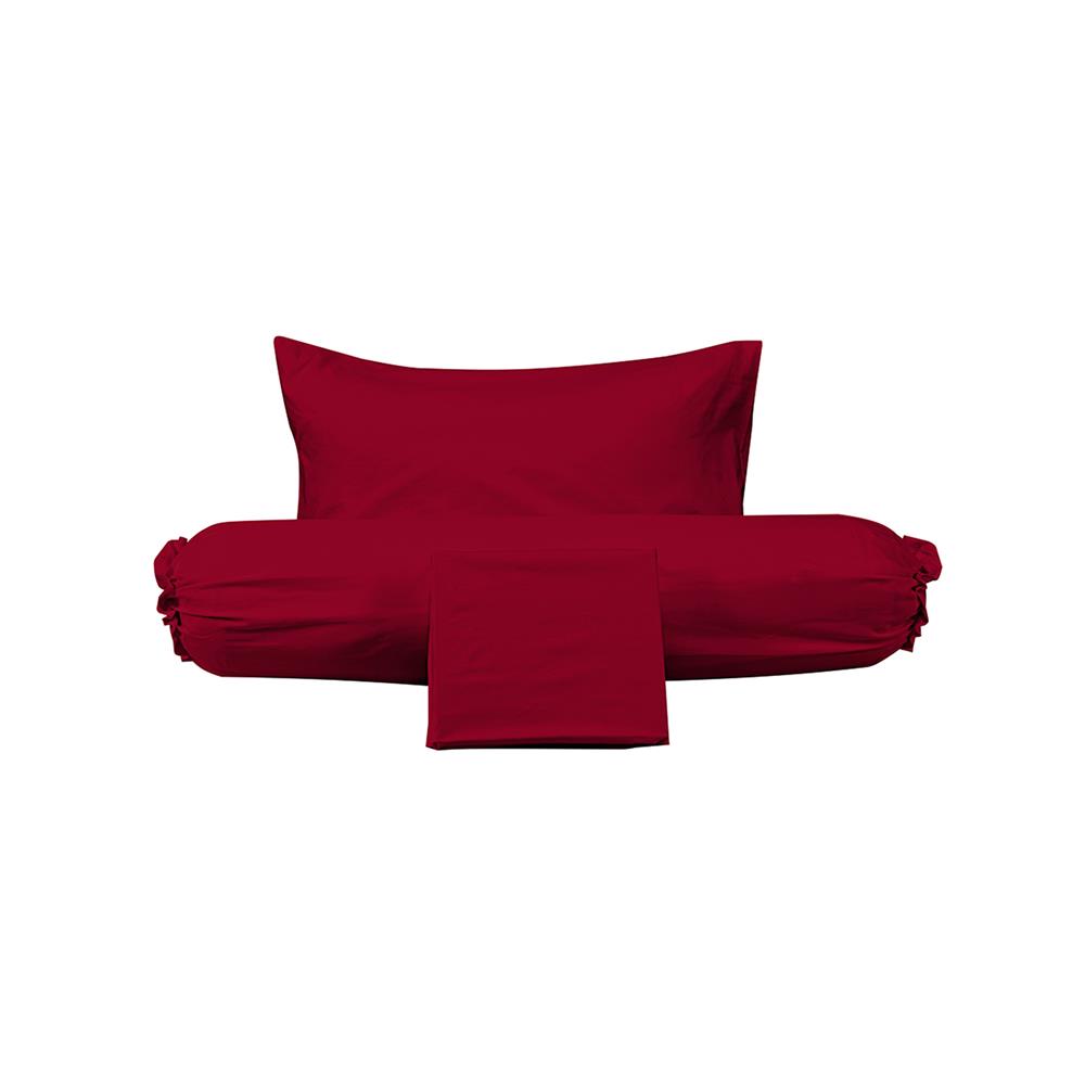 ชุดผ้าปูที่นอน 3.5 ฟุต (ชุด 3 ชิ้น) PICASSO SMILE สี BURGUNDY