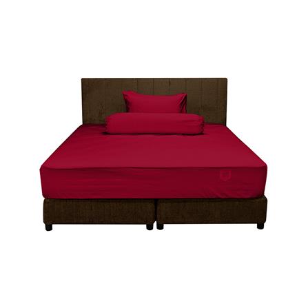 ชุดผ้าปูที่นอน 3.5 ฟุต (ชุด 3 ชิ้น) PICASSO SMILE สี BURGUNDY_1