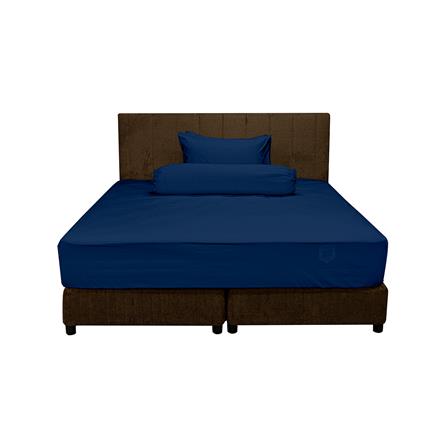 ชุดผ้าปูที่นอน 3.5 ฟุต (ชุด 3 ชิ้น) PICASSO SMILE สี NAVY BLUE_1