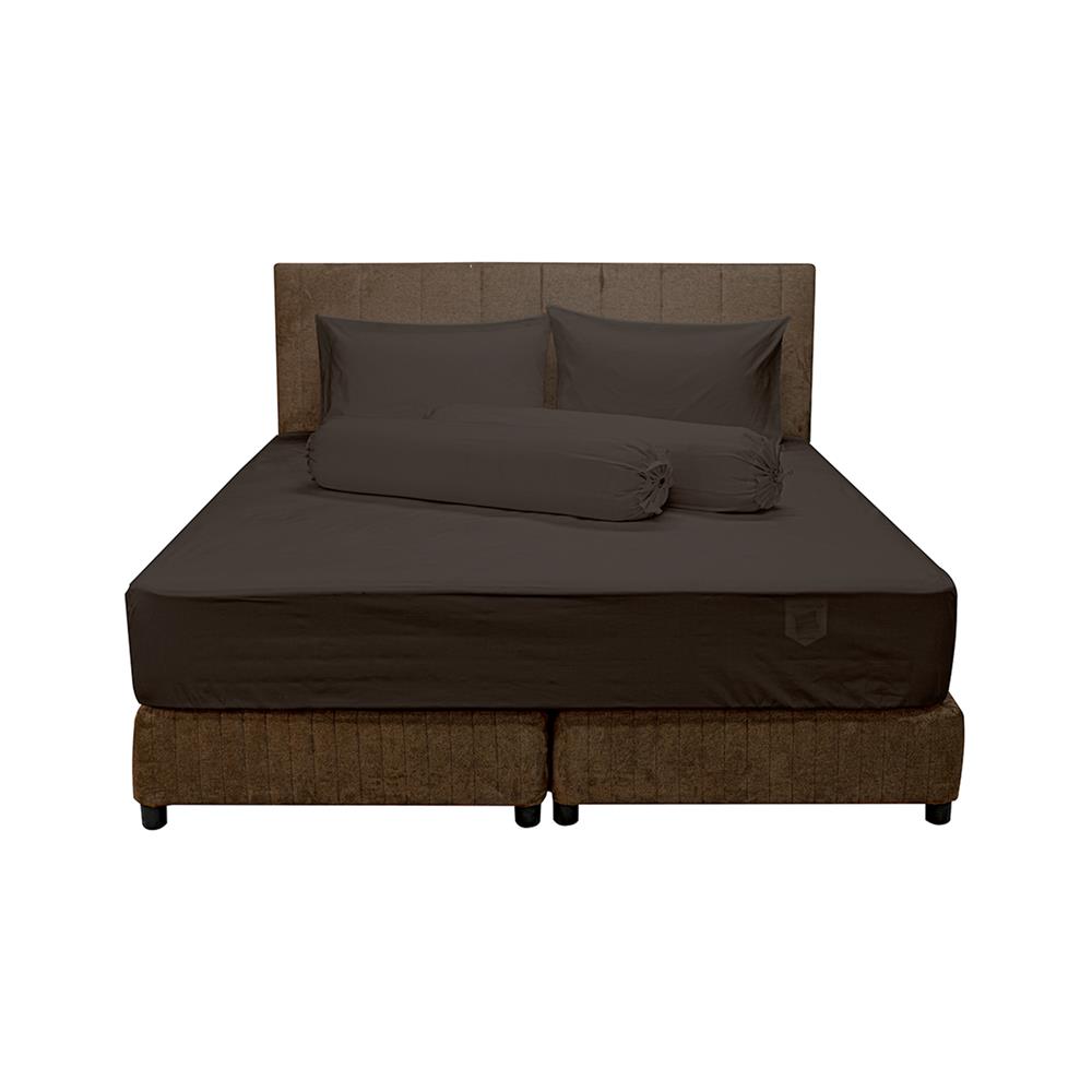 ชุดผ้าปูที่นอน 5 ฟุต (ชุด 5 ชิ้น) PICASSO SMILE สี BROWN
