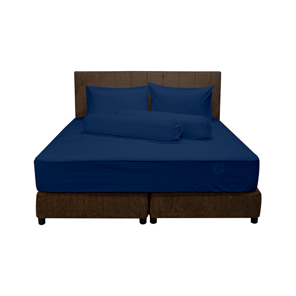 ชุดผ้าปูที่นอน 6 ฟุต (ชุด 5 ชิ้น) PICASSO SMILE สี NAVY BLUE