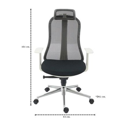 เก้าอี้สำนักงาน KONCEPT LEEAUN 19217289 สีดำ/ขาว_4