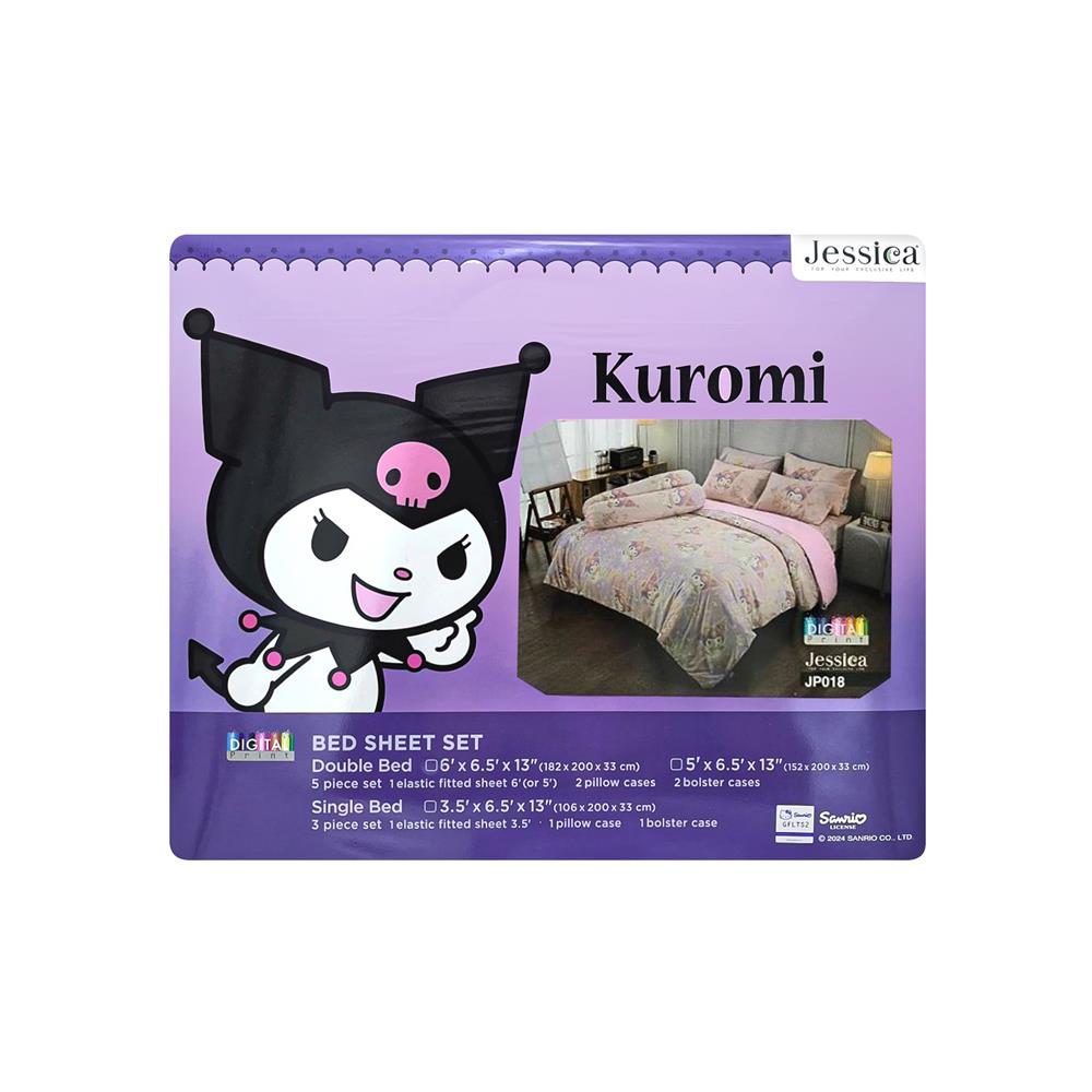ชุดผ้าปูที่นอน 5 ฟุต (ชุด 5 ชิ้น) JESSICA KUROMI 21074-JP018