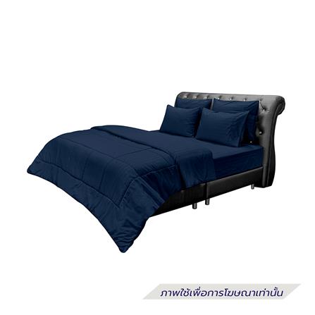 ชุดผ้าปูที่นอน 6 ฟุต (ชุด 6 ชิ้น) PICASSO SMILE สี NAVY BLUE_1