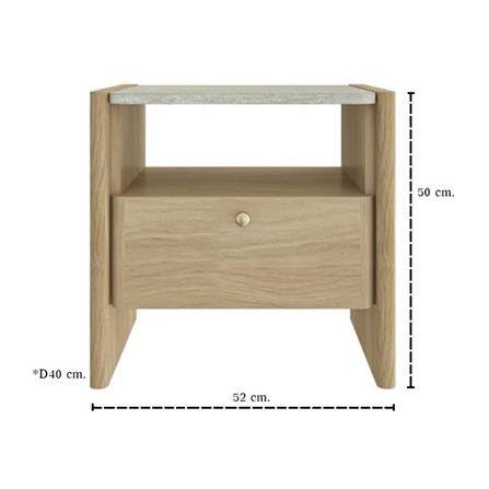 ตู้ข้างเตียง SB FURNITURE VELIN 19243375 52 ซม. สี VALLEY OAK_3