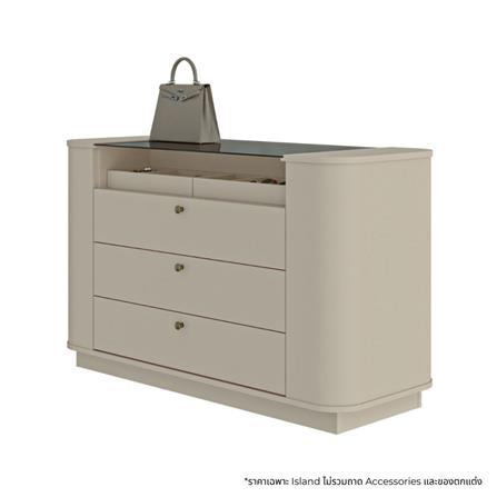 ตู้ลิ้นชัก SB FURNITURE CURVIA 19249303 127 ซม. สีพาสเทล่า ครีม_0