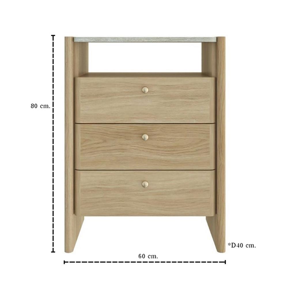 ตู้ลิ้นชัก SB FURNITURE VELIN 19250568 60 ซม. สีวัลเลย์โอ๊ค