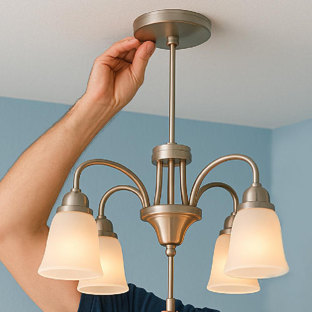 ติดตั้งโคมไฟช่อแบบ 4-10 หัว พร้อมเดินสายไฟ