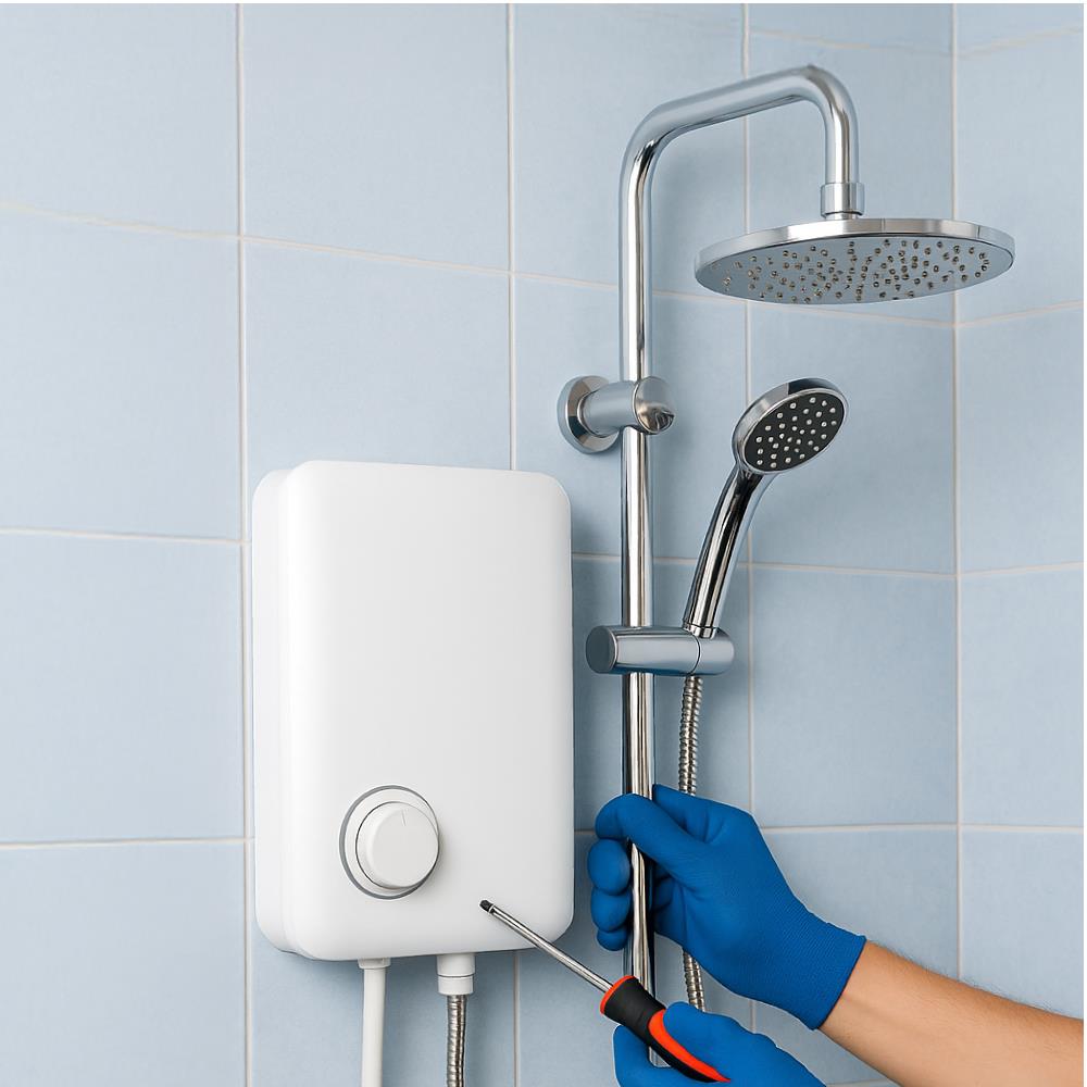 ติดตั้งเครื่องทำน้ำอุ่น-น้ำร้อนพร้อม RAIN SHOWER (ไม่รวมระบบน้ำ-ไฟ)
