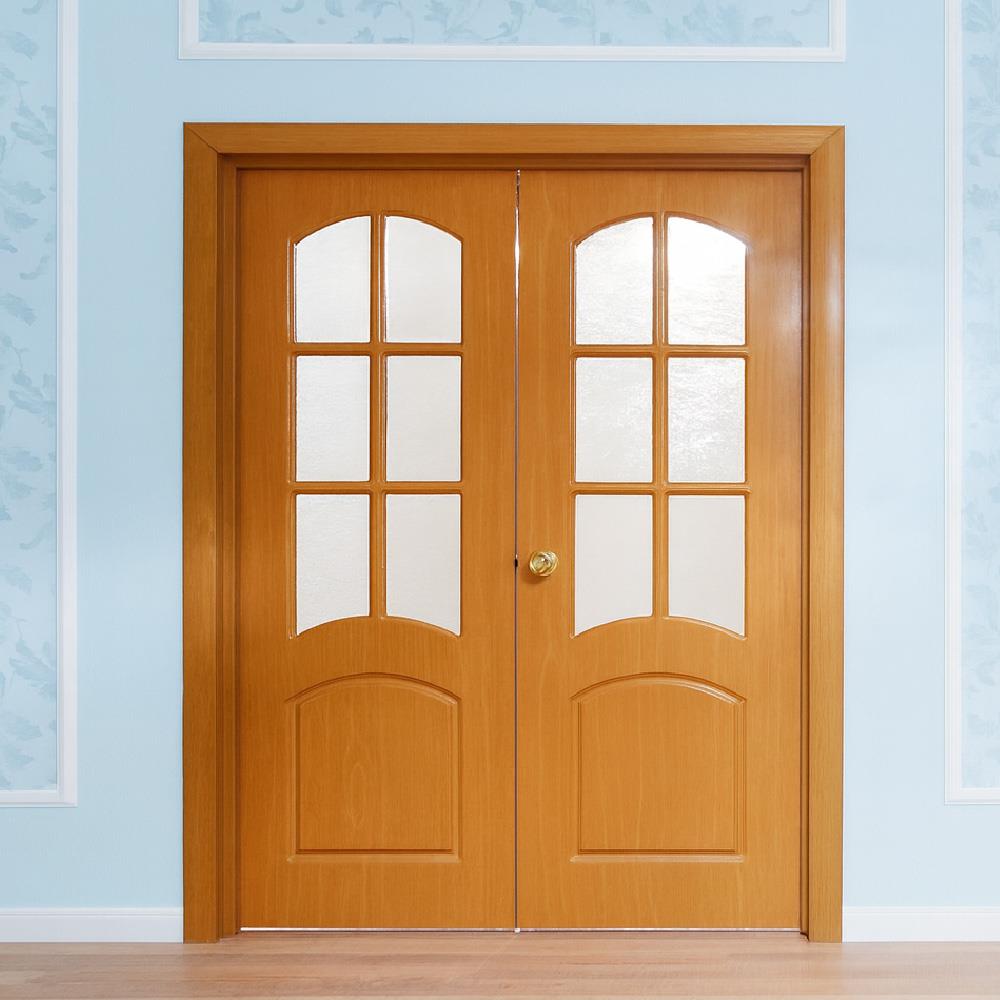 ติดตั้งประตูบานคู่ ไม้จริง