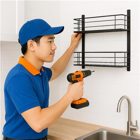 ติดตั้งอุปกรณ์จัดเก็บชั้นวางของในครัว_0