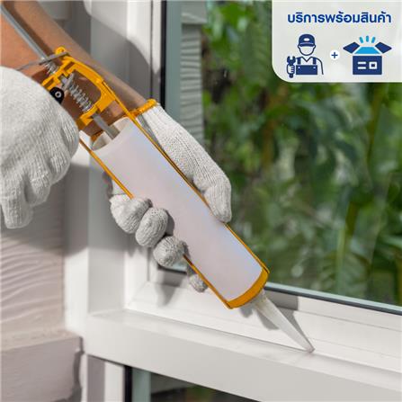 ซ่อมขอบหน้าต่างเดี่ยวรั่วซึม 80X110 ซม. พร้อมสินค้า_0